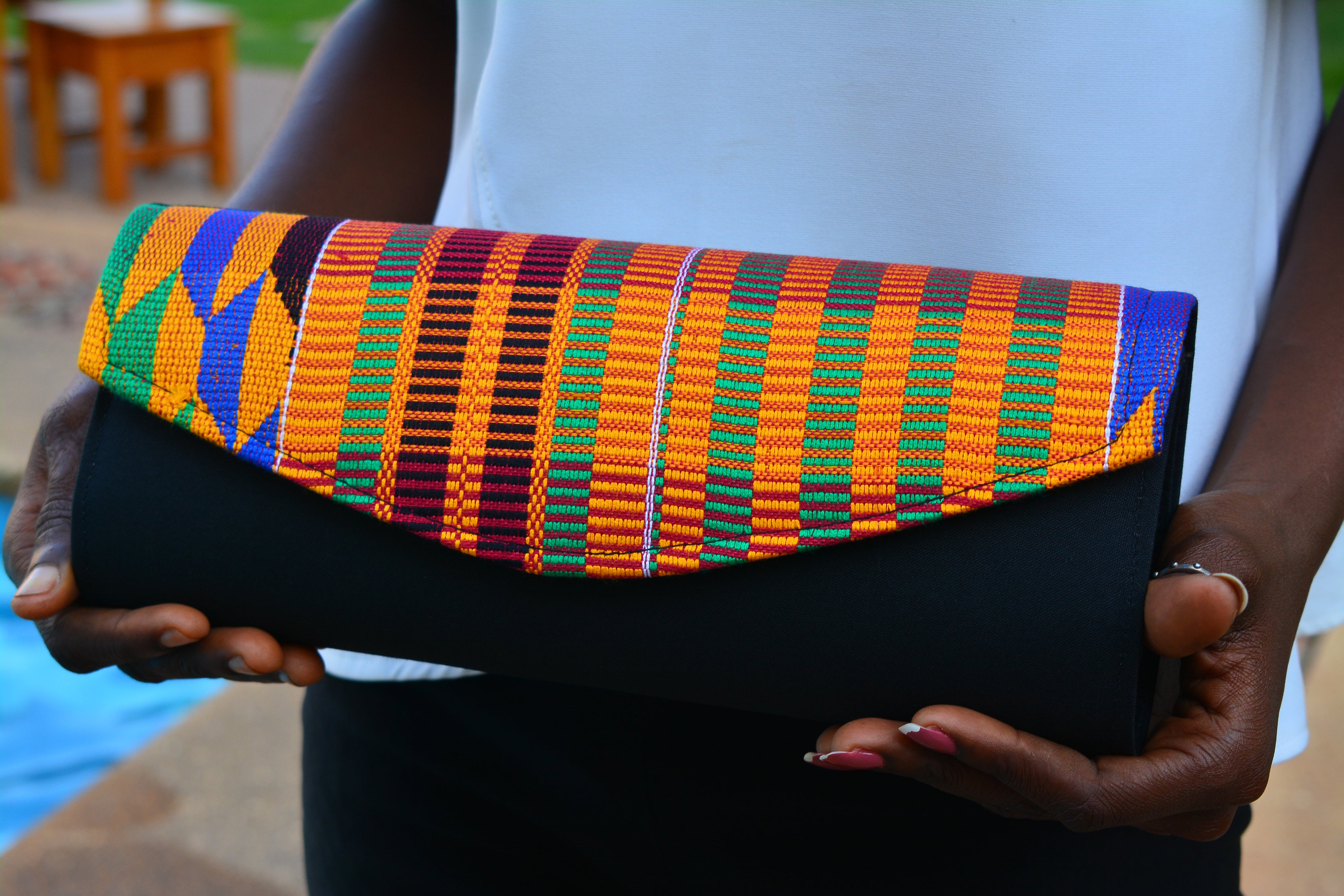 Kente Envelope Clutch Purse I Rufina Designs