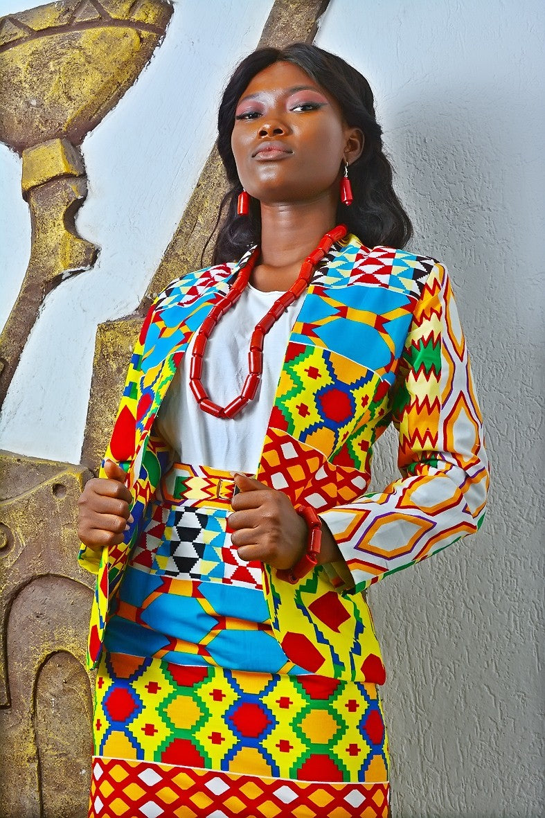 Women Workwear African Print Blazer Jacket